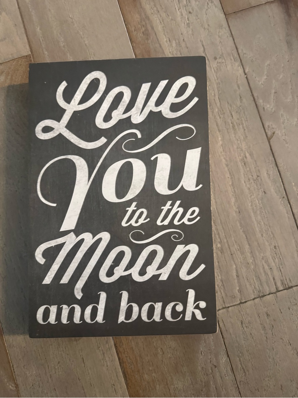 Love You to the Moon and Back Wall Sign - Black and White